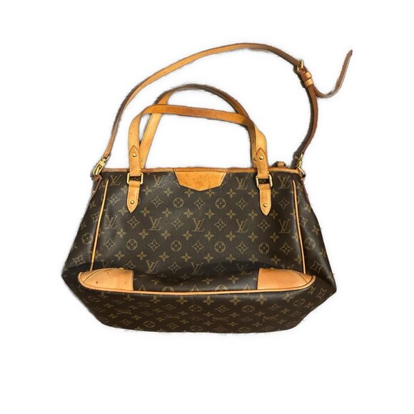 Louis Vuitton Authentic Brown Leather Monogram Medium Large Crossbody Bag - Picture 1 of 13